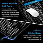 Keyboard Shortcut Extended Desk Mat – Large Gaming & Office Mouse Pad