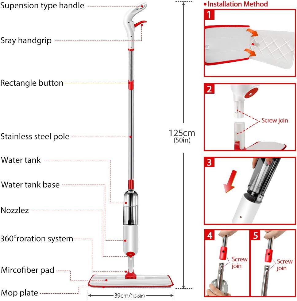 Microfiber Spray Mop for Hardwood Floor Cleaning