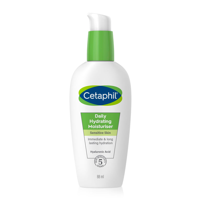 Cetaphil Daily Hydrating Moisturiser 88ml with Hyaluronic Acid – Lightweight Face Moisturizer for Sensitive Skin | Fragrance-Free | Made in Canada