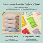 Disposable Compressed Towels 14 Pack – Individually Wrapped Portable Travel Face Towels, Soft Expandable Cotton Towels for Camping, Hiking, Hotel, Gym, Office & Outdoor Use