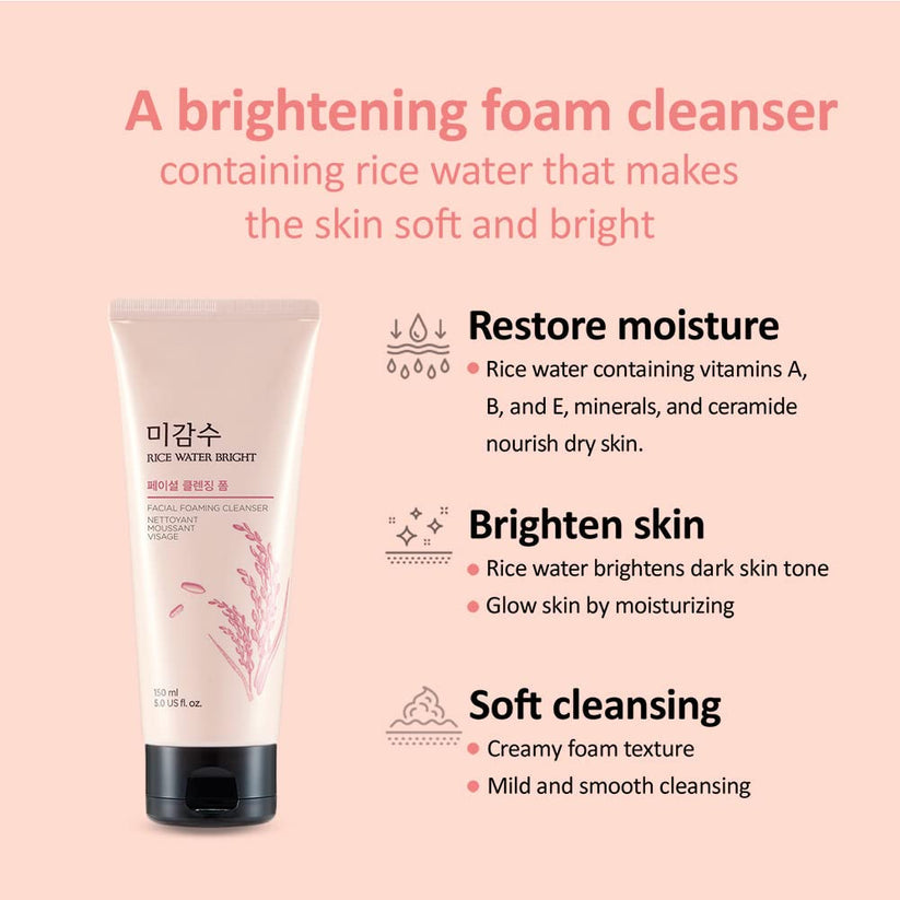 The Face Shop Rice Water Bright Foaming Cleanser 150ml