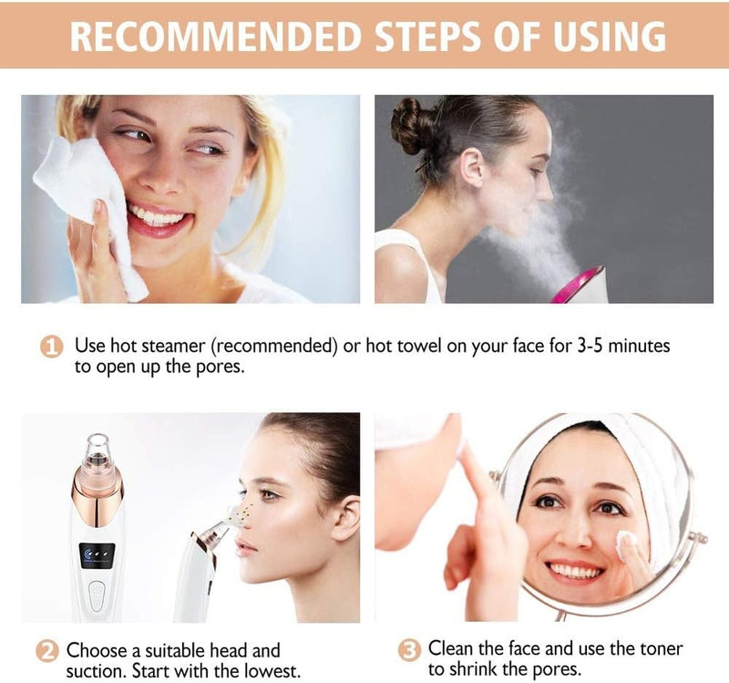 5-in-1 Electric Blackhead Remover Vacuum with LCD Screen