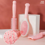 3-Piece Hair Brush Set for Women | Detangling Paddle, Round & Vented Hair Styling Brushes for Blow Dry, Scalp Massage & All Hair Types