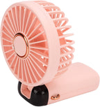 Portable Mini Fan USB Rechargeable – 5 Speed Foldable Handheld Cooling Fan with LED Display Screen, Neck Hanging Personal Fan & Built-In Phone Stand for Travel, Office, Camping, Outdoor & Home Use
