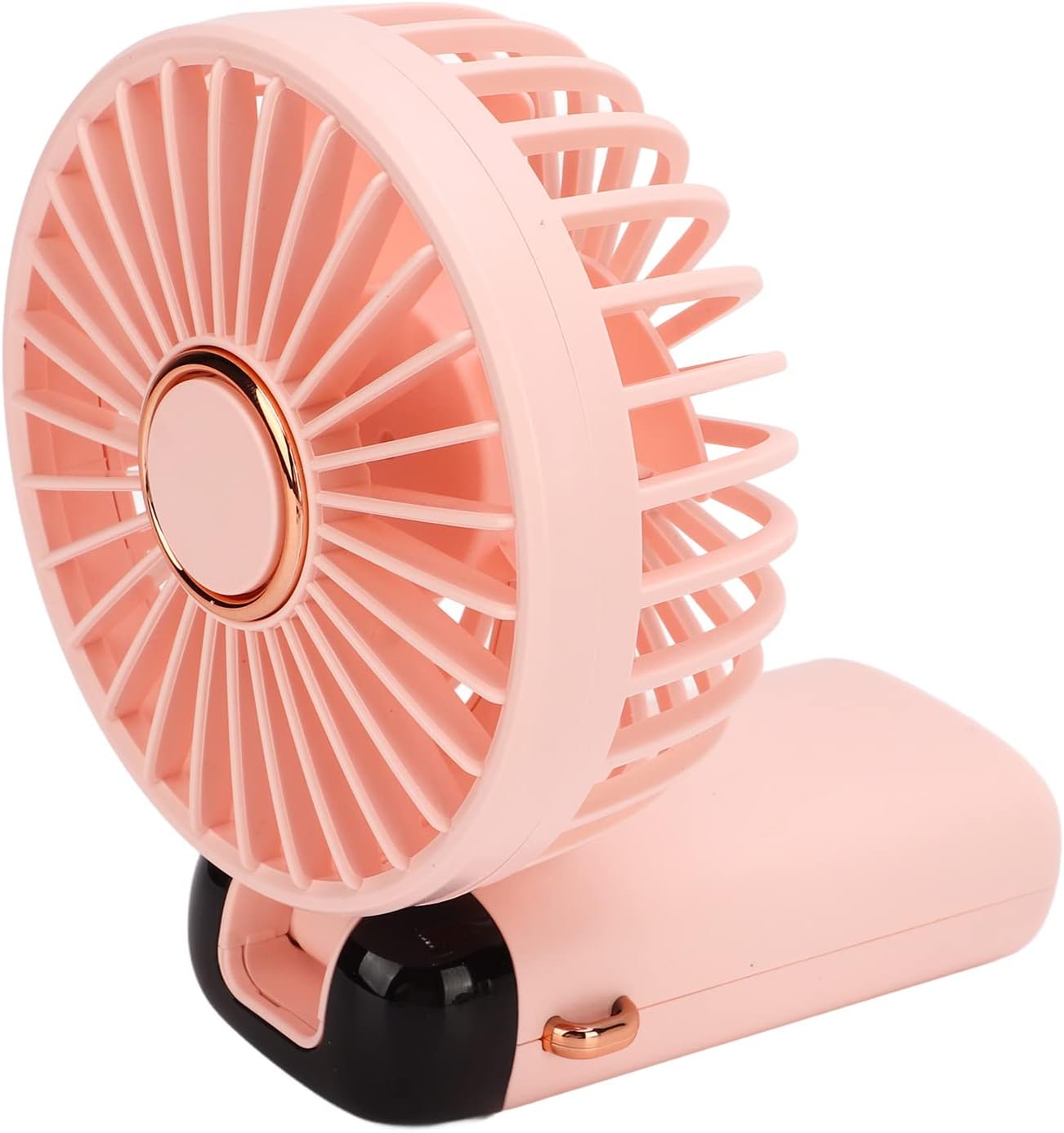 Portable Mini Fan USB Rechargeable – 5 Speed Foldable Handheld Cooling Fan with LED Display Screen, Neck Hanging Personal Fan & Built-In Phone Stand for Travel, Office, Camping, Outdoor & Home Use