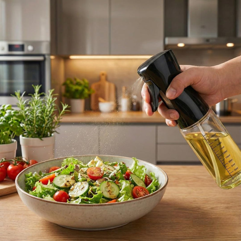 Glass Oil Sprayer Bottle for Kitchen 220ml