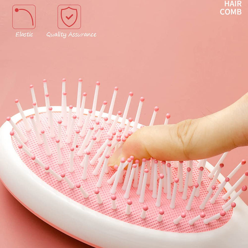 3-Piece Hair Brush Set for Women | Detangling Paddle, Round & Vented Hair Styling Brushes for Blow Dry, Scalp Massage & All Hair Types