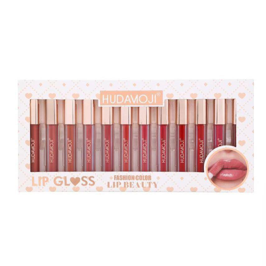 HUDAMOJI 12 Pcs Matte Waterproof Lip Gloss Set