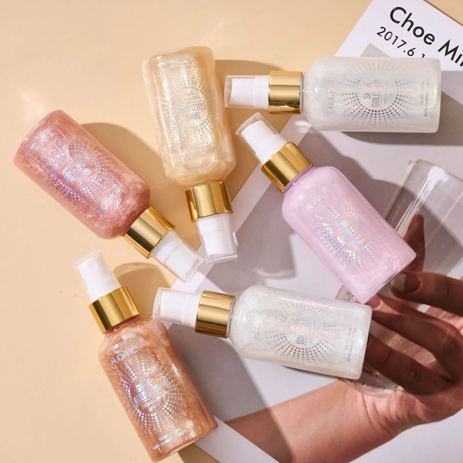 HUDAMOJI Glow Highlighter Spray – Long Lasting Shimmer
