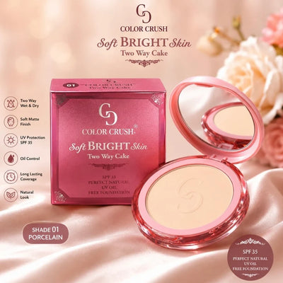 Color Crush Soft Bright Skin Two Way Cake Face Powder