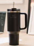 Premium 40oz Stainless Steel Vacuum Insulated Tumbler with Handle & Straw – Leakproof Double Wall Travel Mug for Coffee, Water & Hot or Cold Drinks