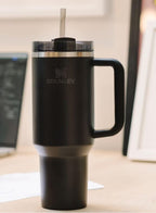 Premium 40oz Stainless Steel Vacuum Insulated Tumbler with Handle & Straw – Leakproof Double Wall Travel Mug for Coffee, Water & Hot or Cold Drinks