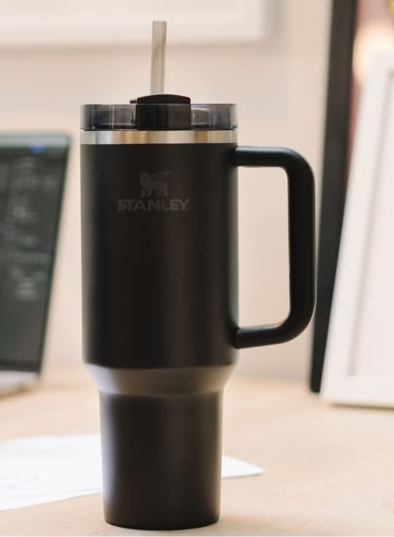 Premium 40oz Stainless Steel Vacuum Insulated Tumbler with Handle & Straw – Leakproof Double Wall Travel Mug for Coffee, Water & Hot or Cold Drinks