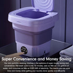 Portable Foldable Washing Machine Mini Laundry Washer with Spin Basket for Baby Clothes, Underwear, Socks, Travel, Camping, Dorm & Apartment Use