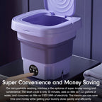 Portable Foldable Washing Machine Mini Laundry Washer with Spin Basket for Baby Clothes, Underwear, Socks, Travel, Camping, Dorm & Apartment Use