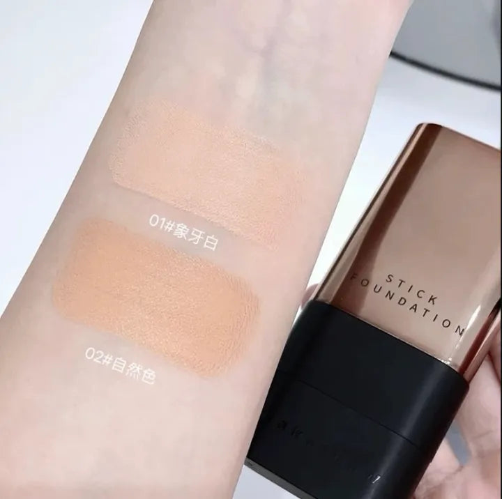 Kaka Show Waterproof Foundation Stick with Built-in Brush | Full Coverage Long Lasting Korean Makeup Foundation & Concealer | Made in Korea