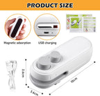 2-in-1 Mini Bag Sealer & Cutter – Rechargeable Heat Sealing Machine