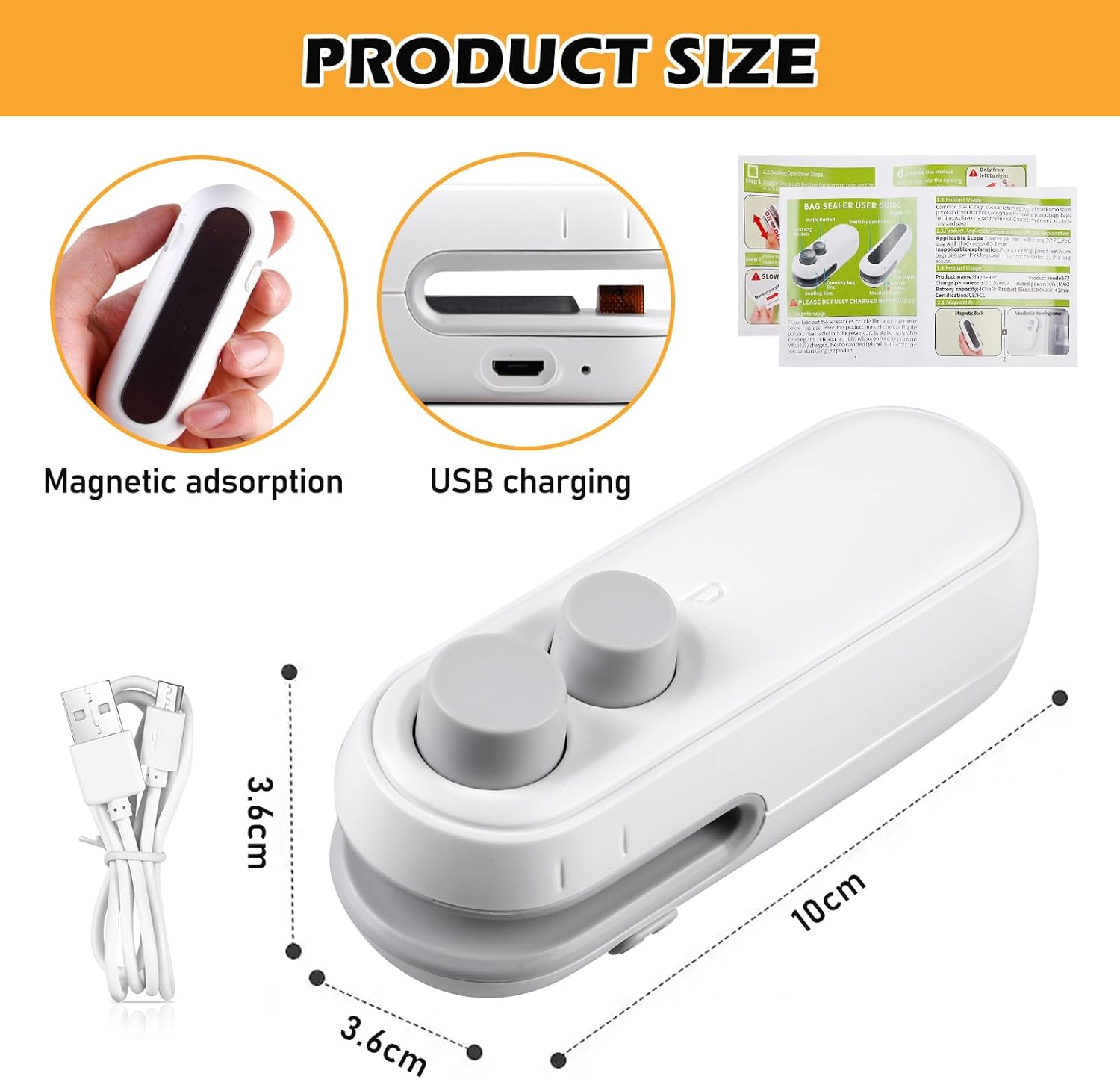2-in-1 Mini Bag Sealer & Cutter – Rechargeable Heat Sealing Machine