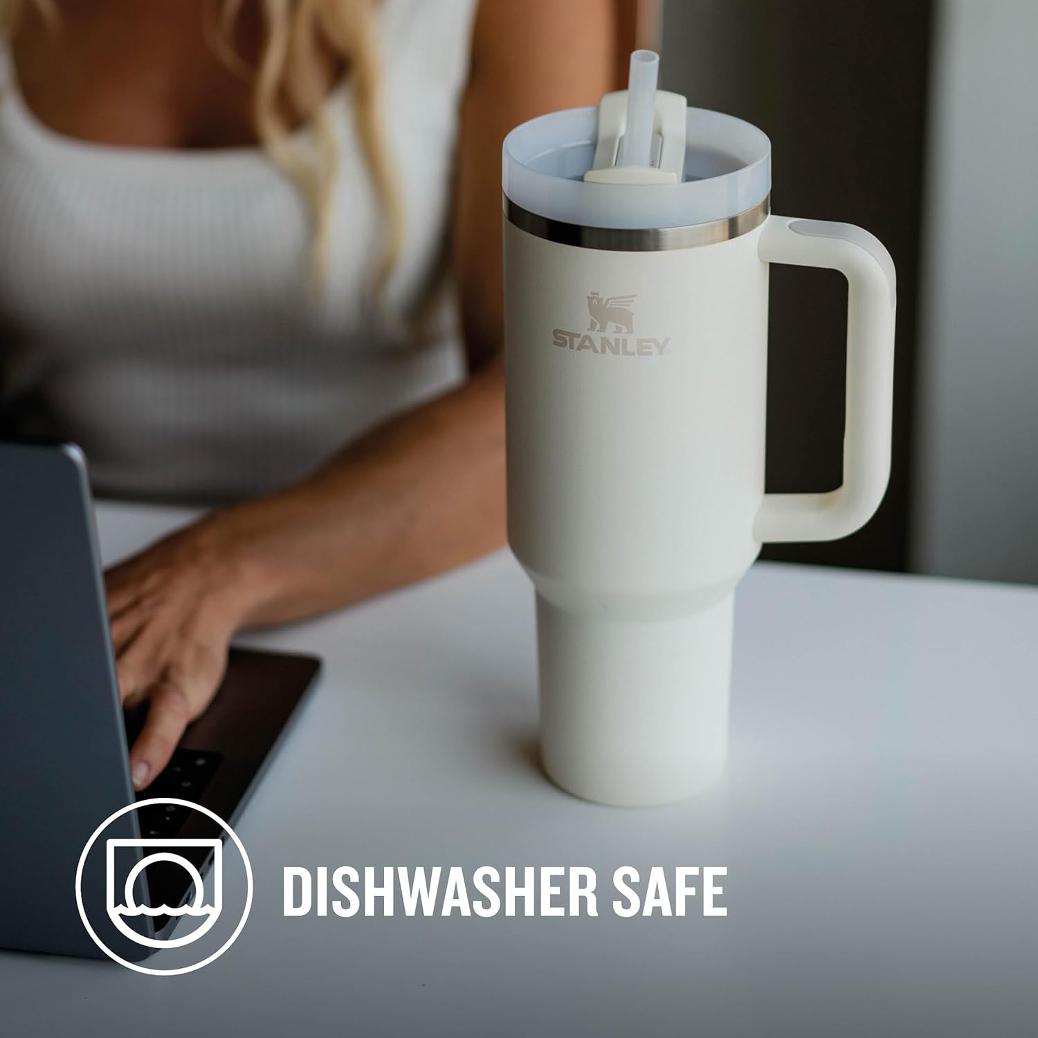 Premium 40oz Stainless Steel Vacuum Insulated Tumbler with Handle & Straw – Leakproof Double Wall Travel Mug for Coffee, Water & Hot or Cold Drinks
