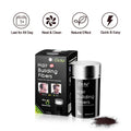 DeXe Hair Building Fibers Black 22g – Instant Hair Thickening Fiber Powder for Men & Women | Natural Hair Loss Concealer for Thinning Hair | Long-Lasting Full Coverage