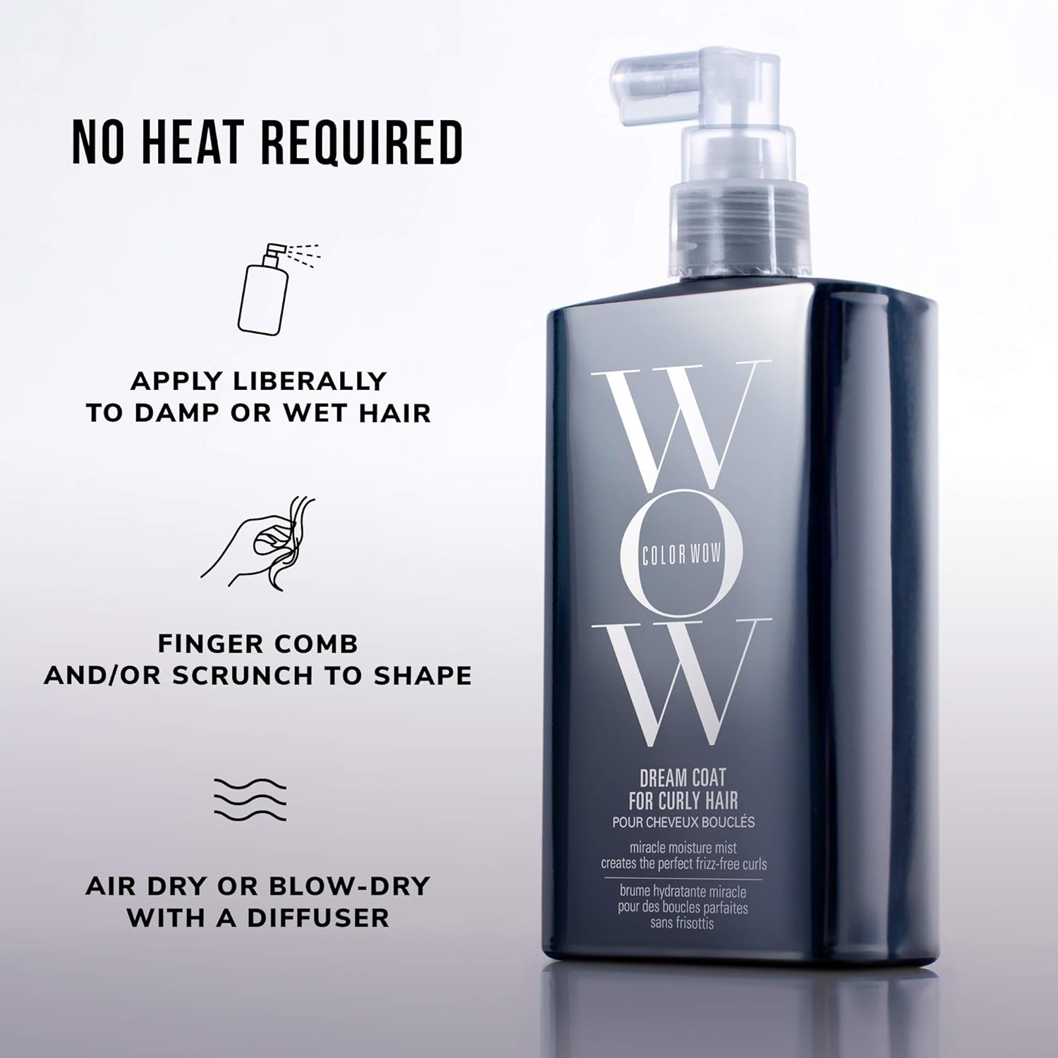 Color Wow Dream Coat for Curly Hair – Anti-Frizz Leave-In Spray