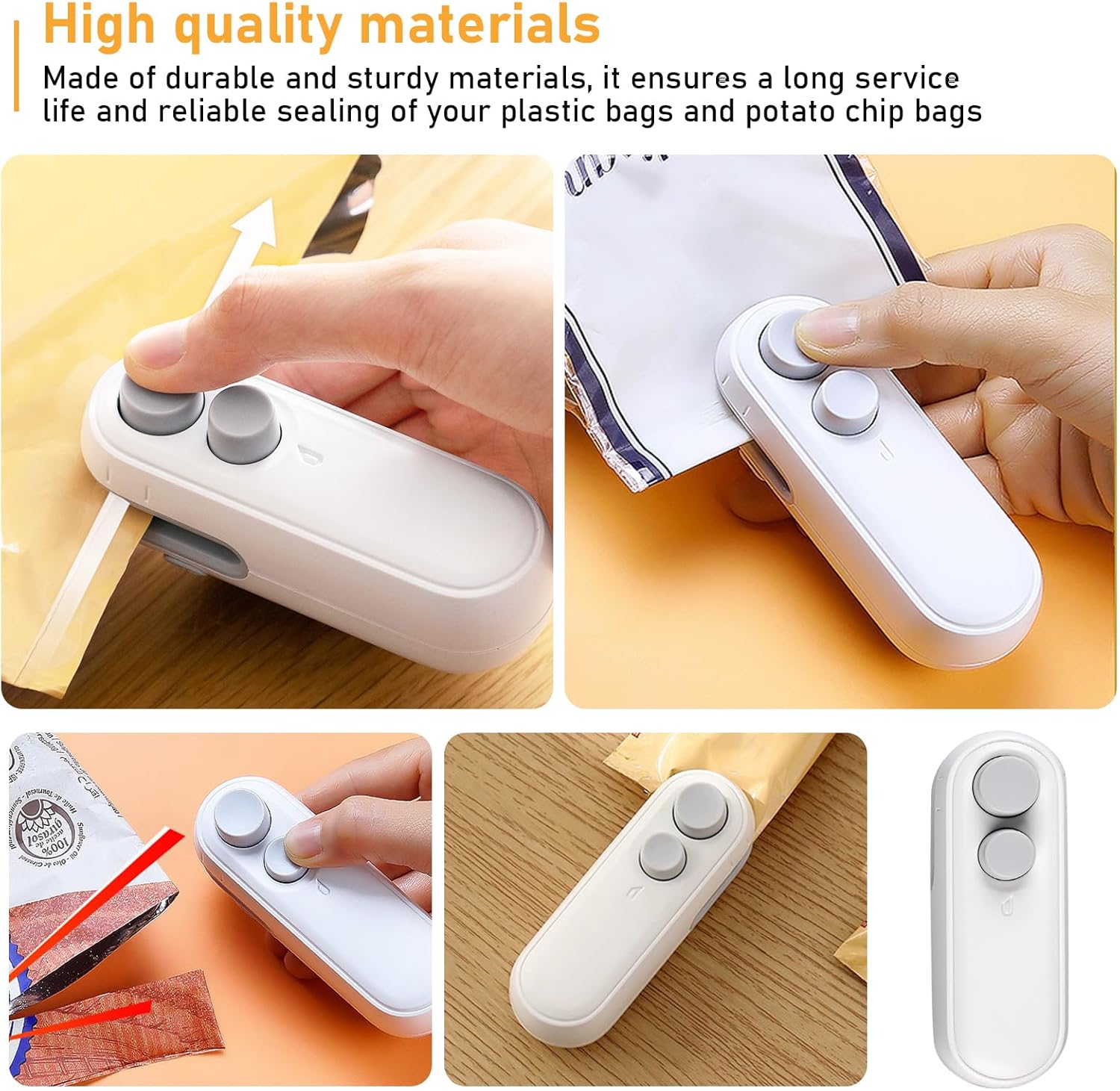 2-in-1 Mini Bag Sealer & Cutter – Rechargeable Heat Sealing Machine