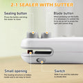 2-in-1 Mini Bag Sealer & Cutter – Rechargeable Heat Sealing Machine