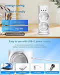 Portable Rechargeable Air Cooler Fan with Water Mist Spray, USB Mini Cooling Fan, 3 Speed Modes & 4000mAh Battery for Home Office & Travel