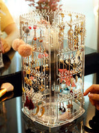 360° Rotating Acrylic Jewelry Organizer – 4-Tier Display Stand
