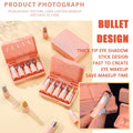 Dragon Ranee Mini Eyeshadow Stick Set 5PCS - Waterproof Long-Lasting Glitter Shimmer Cream Eyeshadow Makeup Kit, Highly Pigmented Eye Shadow Sticks for Women