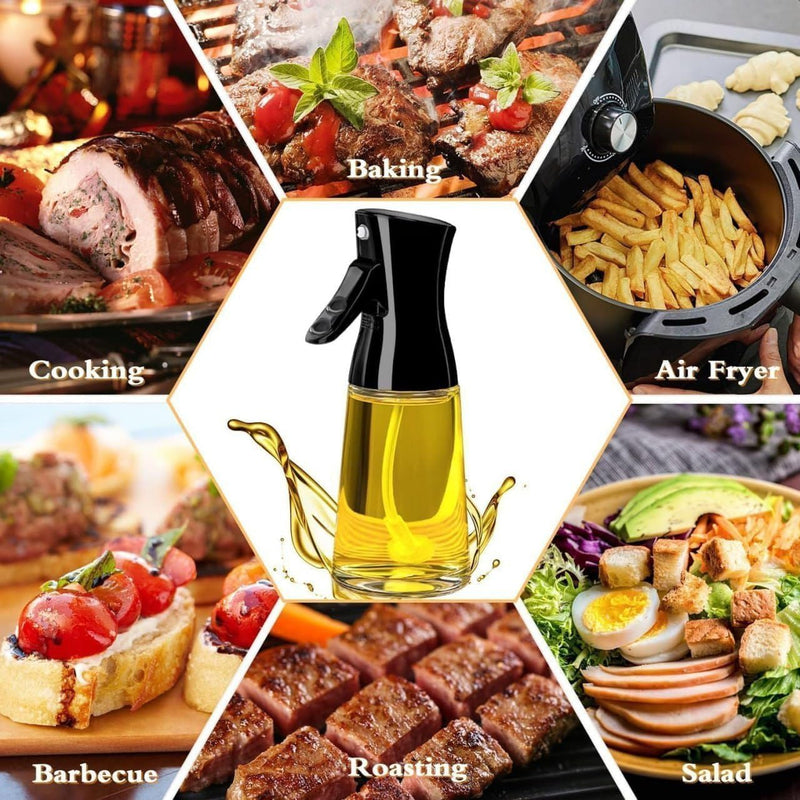 Glass Oil Sprayer Bottle for Kitchen 220ml