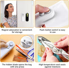 2-in-1 Mini Bag Sealer & Cutter – Rechargeable Heat Sealing Machine