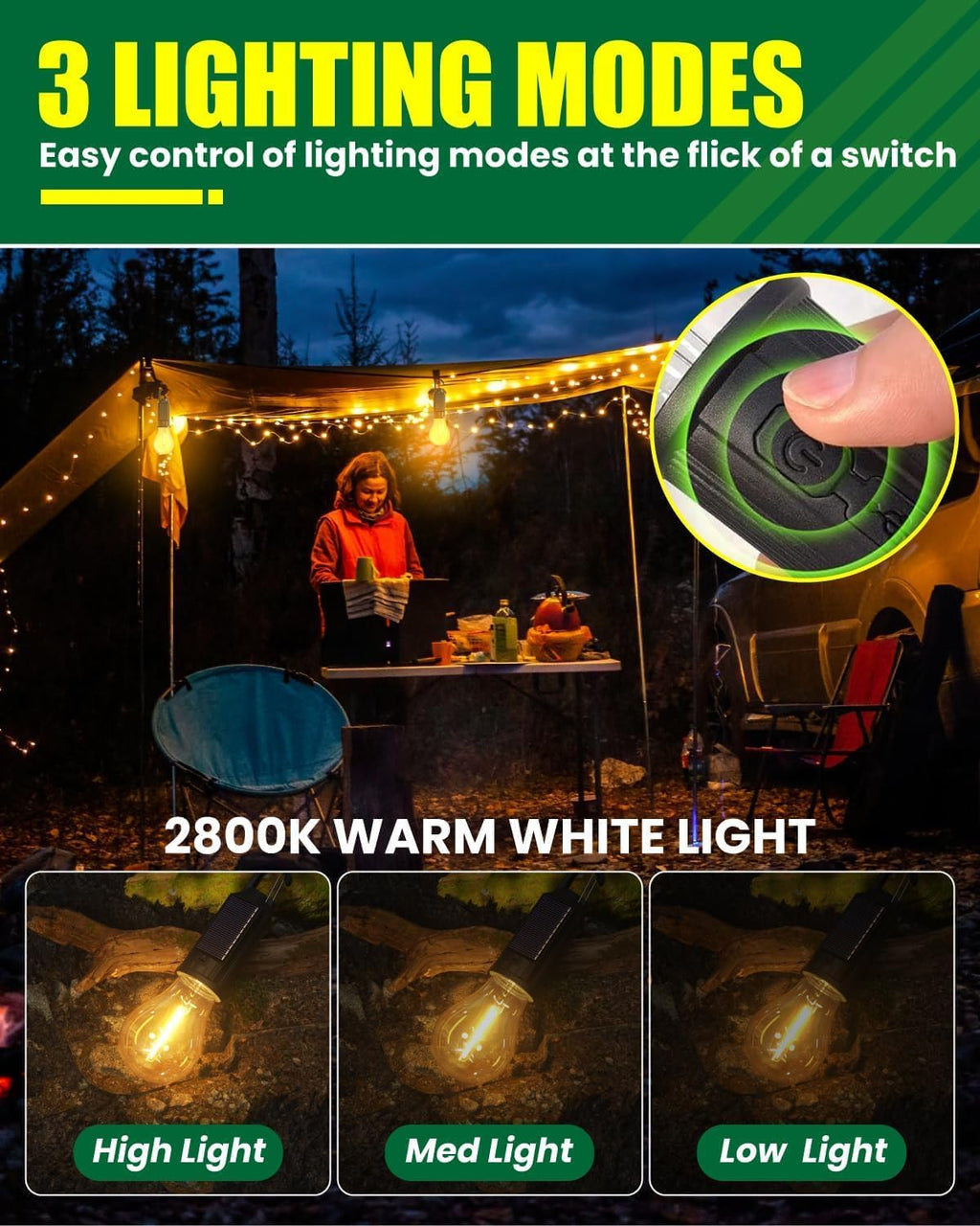 Portable LED Camping Lantern – Waterproof Rechargeable Light
