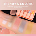 Dragon Ranee Mini Eyeshadow Stick Set 5PCS - Waterproof Long-Lasting Glitter Shimmer Cream Eyeshadow Makeup Kit, Highly Pigmented Eye Shadow Sticks for Women