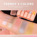 Dragon Ranee Mini Eyeshadow Stick Set 5PCS - Waterproof Long-Lasting Glitter Shimmer Cream Eyeshadow Makeup Kit, Highly Pigmented Eye Shadow Sticks for Women