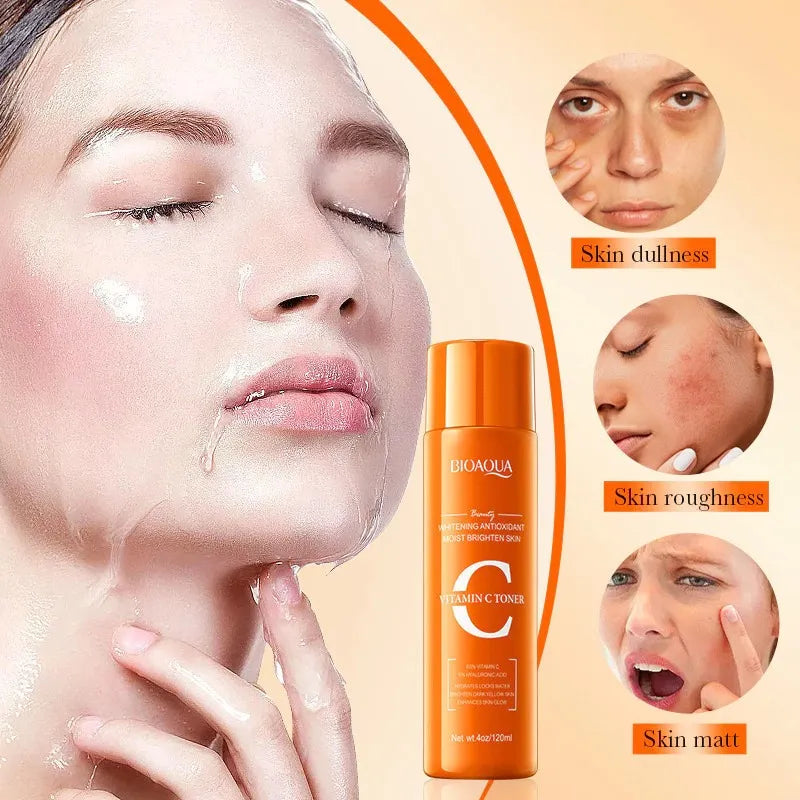 BIOAQUA Vitamin C Face Toner 120ml - Bright & Hydrated Skin