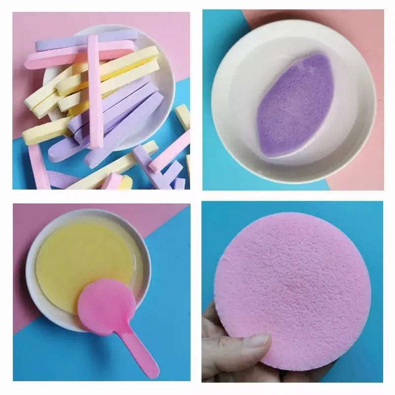 Compressed Soft Facial Srub Sponge 12 pc