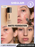 SHEGLAM Complexion Pro Matte Foundation | Long-Lasting Full Coverage Breathable Liquid Foundation | Shades: Porcelain, Nude & Honey