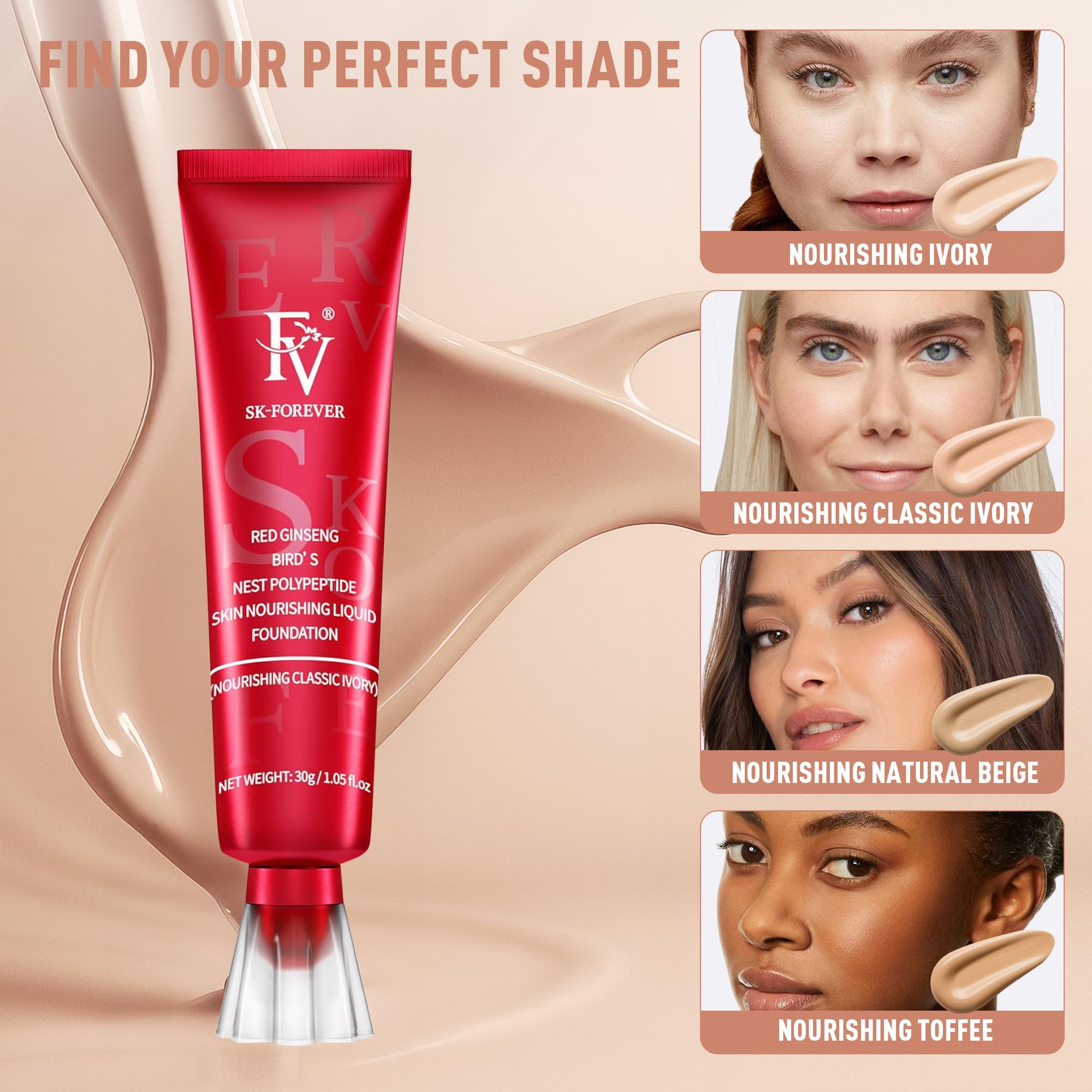 FV Waterproof Liquid Foundation – Long-Lasting Flawless Coverage 30 ml