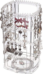 360° Rotating Acrylic Jewelry Organizer – 4-Tier Display Stand