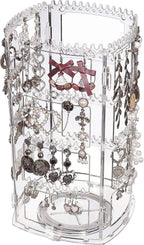 360° Rotating Acrylic Jewelry Organizer – 4-Tier Display Stand