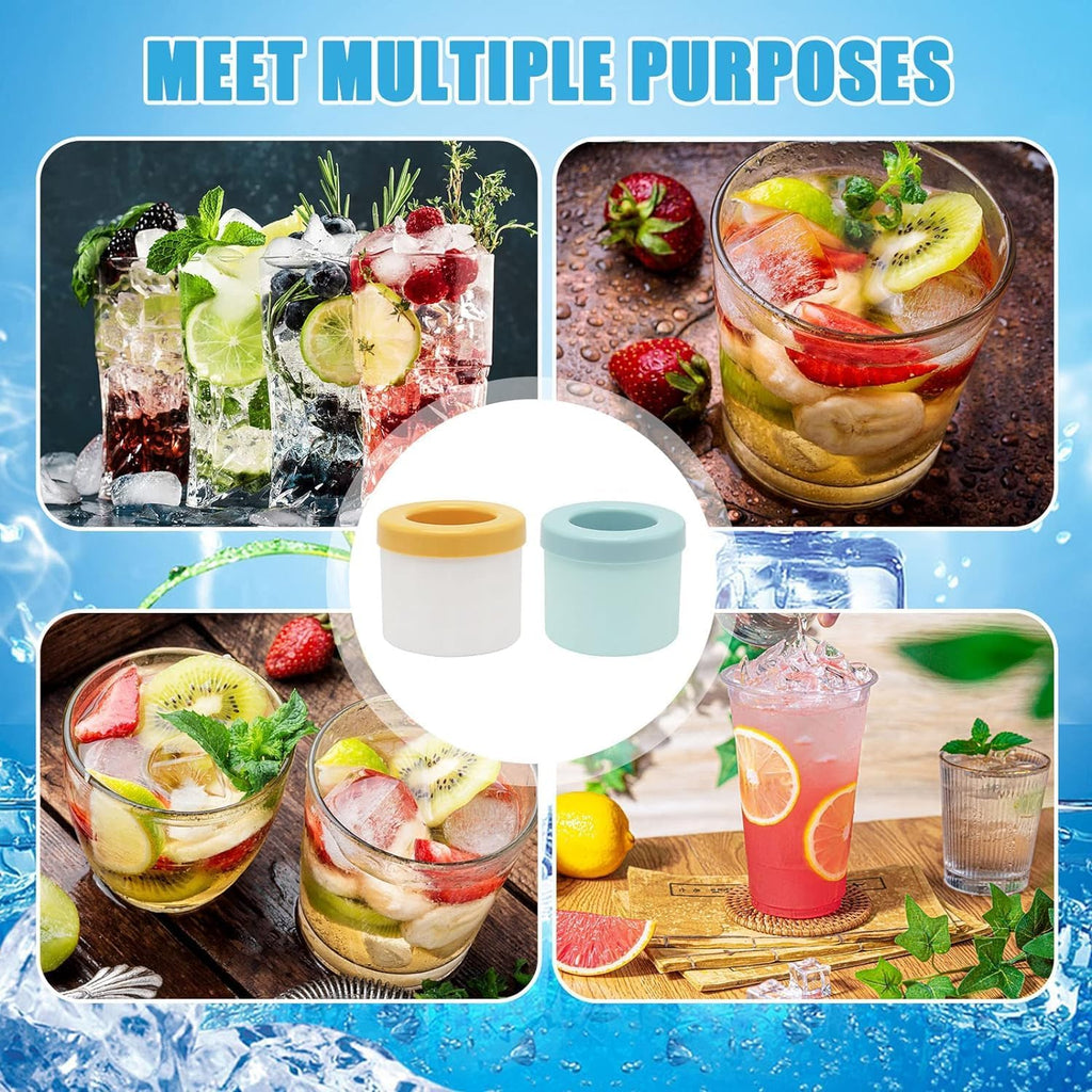 Portable Silicone Ice Cube Maker Cup & Mold