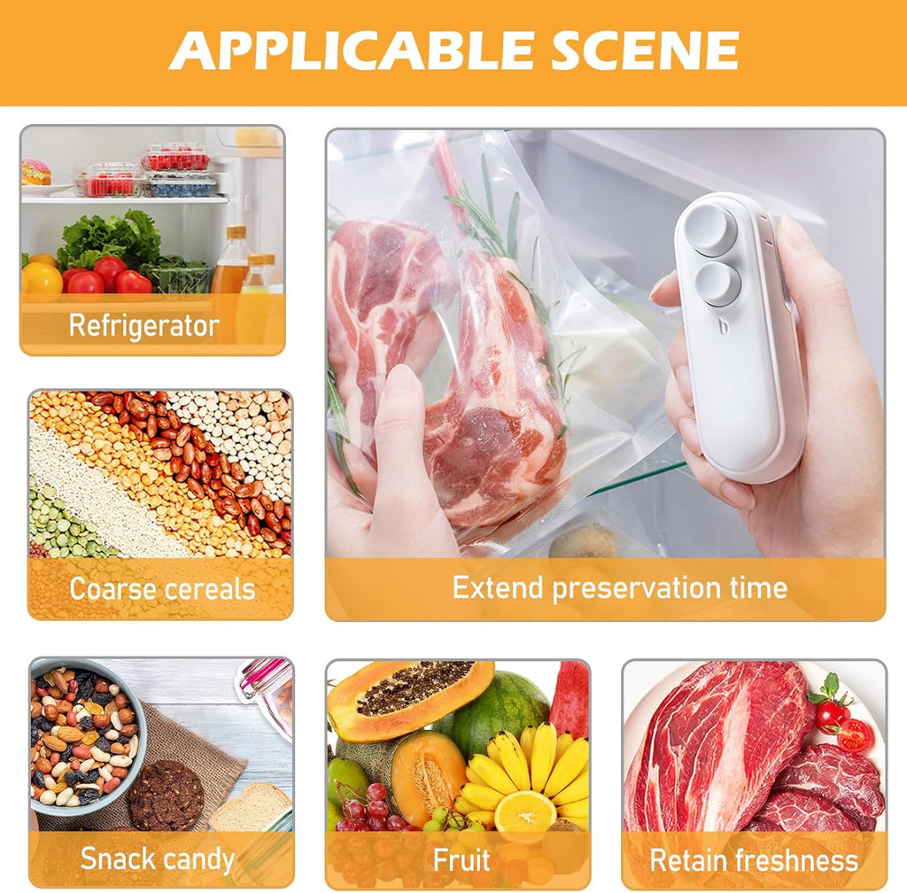 2-in-1 Mini Bag Sealer & Cutter – Rechargeable Heat Sealing Machine