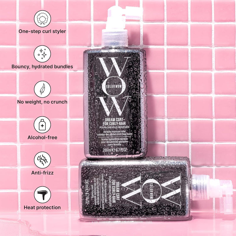 Color Wow Dream Coat for Curly Hair – Anti-Frizz Leave-In Spray
