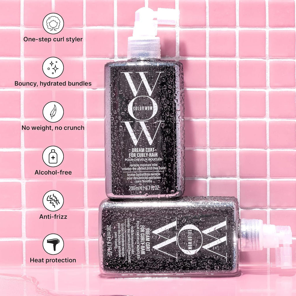 Color Wow Dream Coat for Curly Hair – Anti-Frizz Leave-In Spray