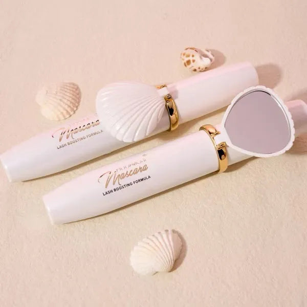 HUDAMOJI Mirror Mascara – Waterproof Long Lasting Volumizing Lengthening Curling Black Eyelash Mascara with Built-In Mirror | Smudge Proof Lash Boosting Formula