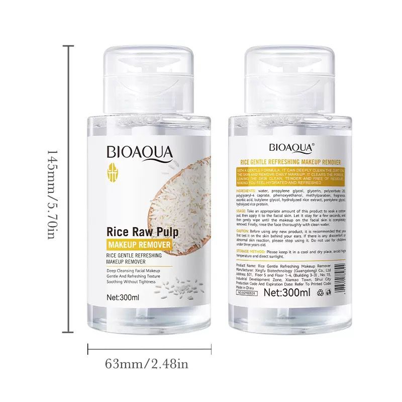 BIOAQUA Rice Raw Pulp Makeup Remover 300ml Deep Cleansing