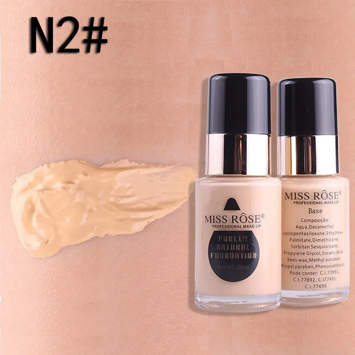 Miss Rose Waterproof Full Coverage Foundation 30ml