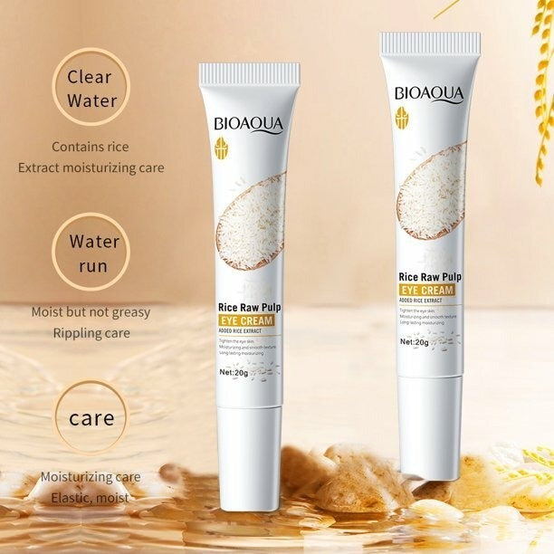 BIOAQUA Rice Eye Cream & Face Serum Duo – Pack of 2