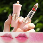 Transparent Flower Jelly Lipstick Temperature Change Color Long Lasting Waterproof